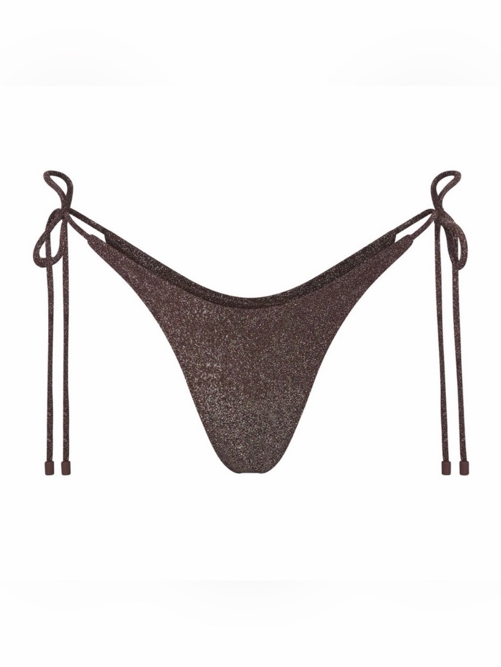 Skims Sparkly brown Tie-Side Bikini Bottom